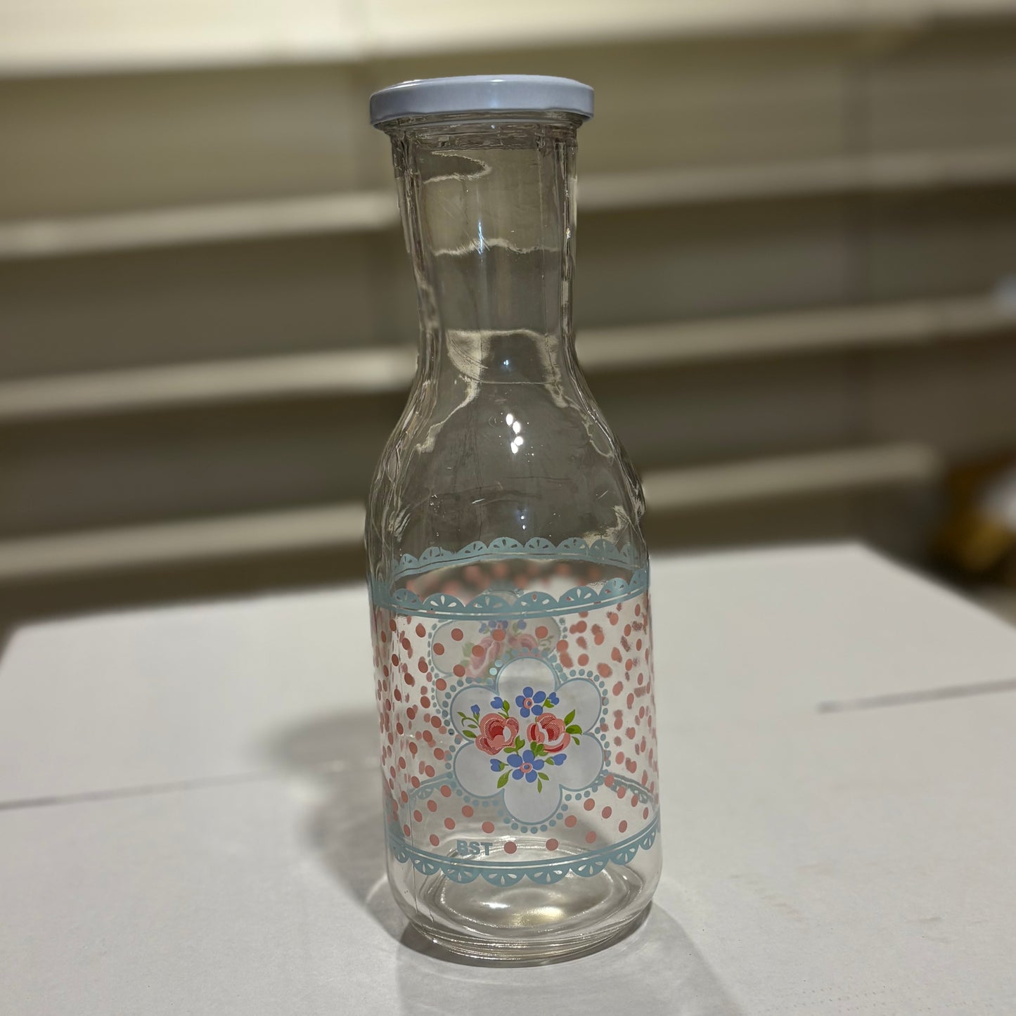 Water Floral Bottle (blue)