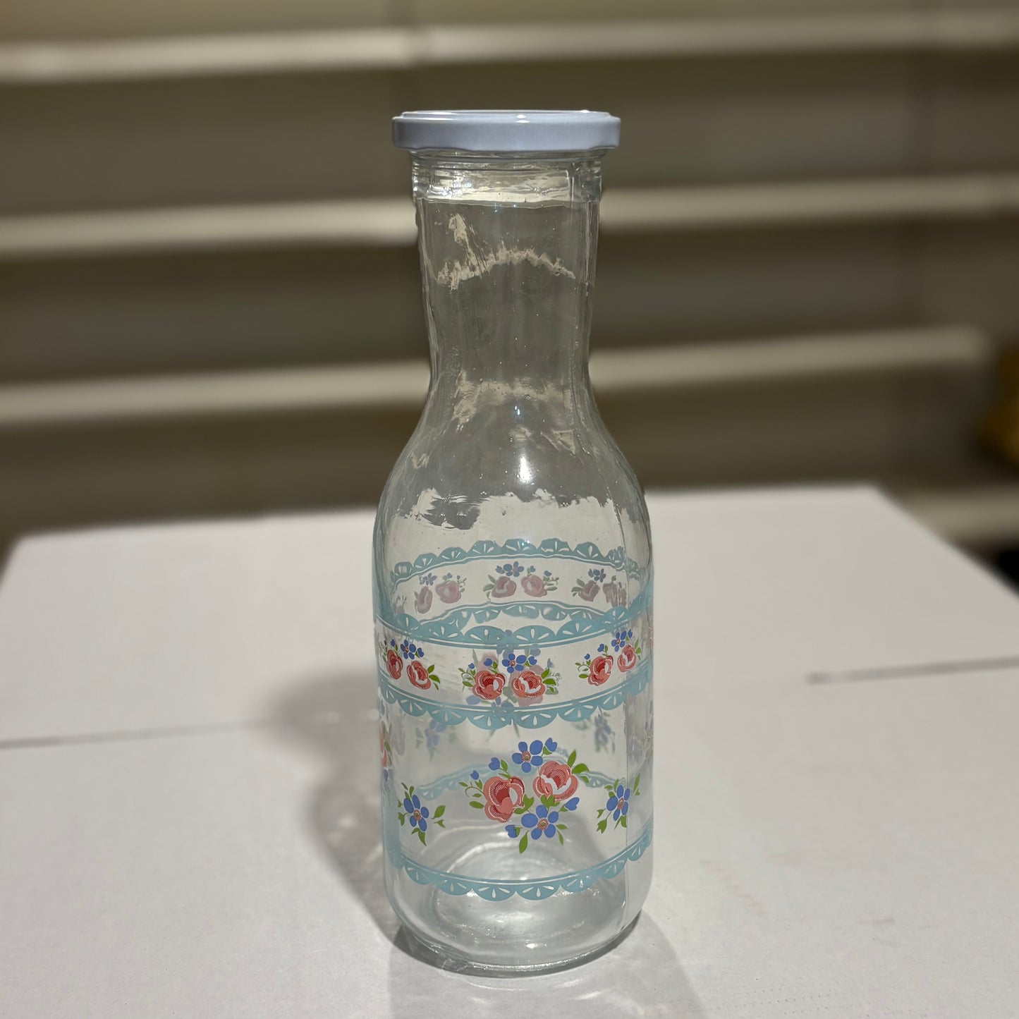 Water Floral Bottle (blue)