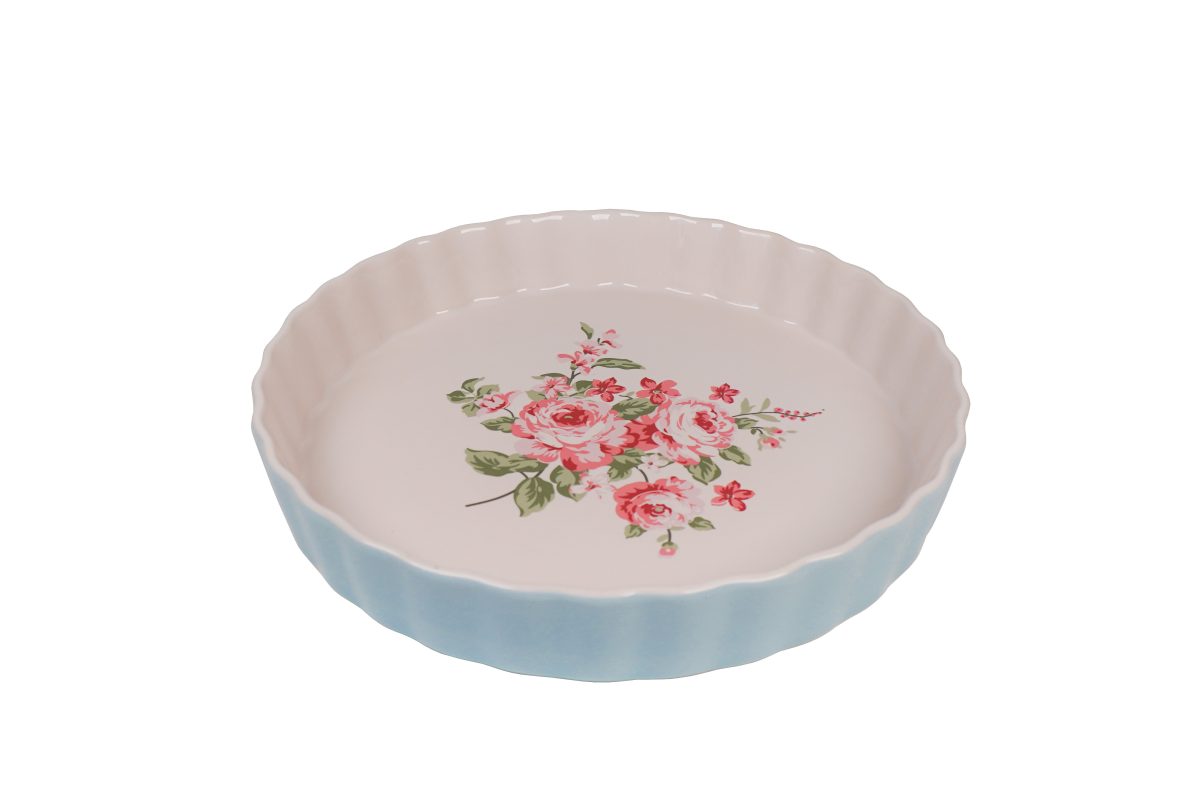 Pastel blue pie dish Bella 26,5 cm Isabelle Rose