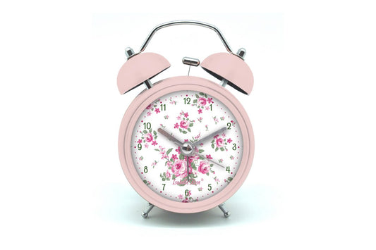 Retro alarm clock Bella roses 12×9 cm Isabelle Rose
