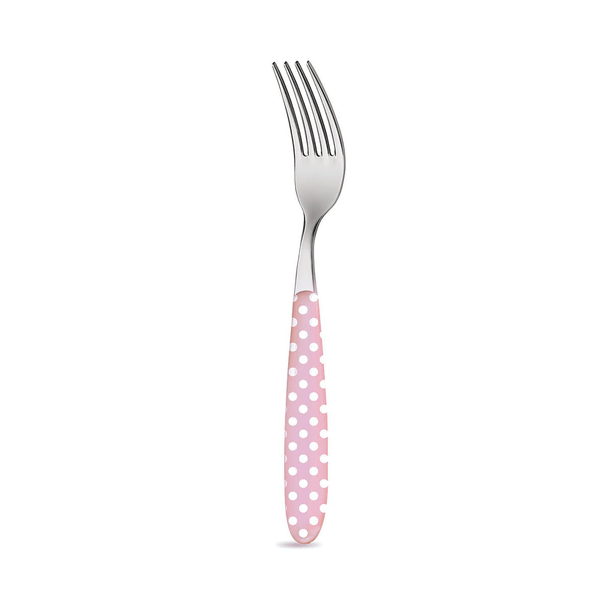 Fork pastel pink with dots 20 cm Isabelle Rose