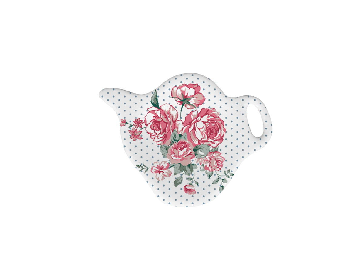 Porcelain tea bag holder Julia rose Isabelle Rose