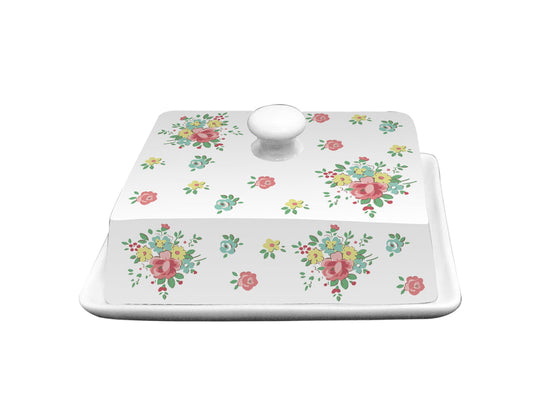 Porcelain butter dish Abby 18×13 cm Isabelle Rose