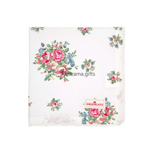 GreenGate Cloth Napkin with Lace Franka White