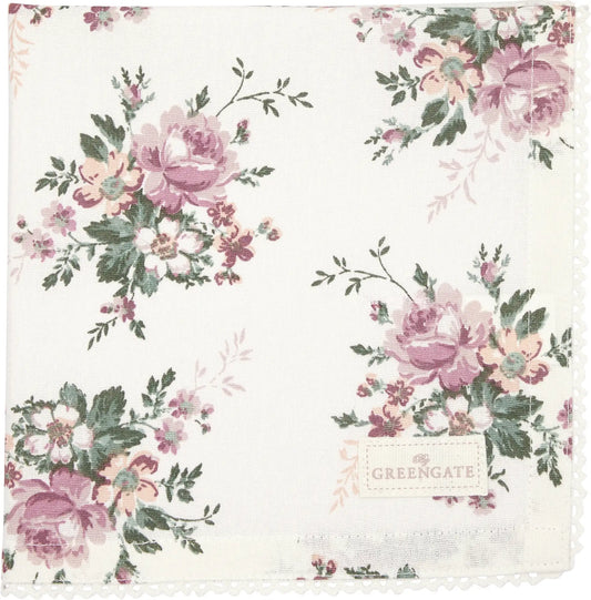 GreenGate Cloth Napkin with Lace Marie Peach