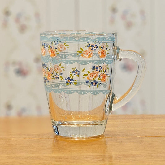 Floral cup blue